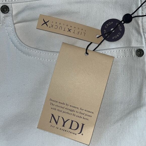 NYDJ Marilyn Straight Cropped Optic White Classic Jeans Size 22W - Picture 4 of 4
